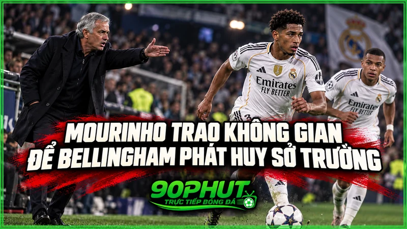 Mourinho trao không gian để Bellingham phát huy sở trường Mourinho trao không gian để Bellingham phát huy sở trường